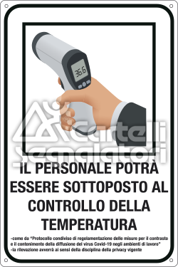 Il personale potrà essere sottoposto al controllo della temperatura - Coronavirus Covid-19